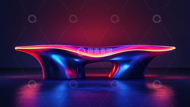 高清大图下载【趣麦麦图】抽象发光桌面