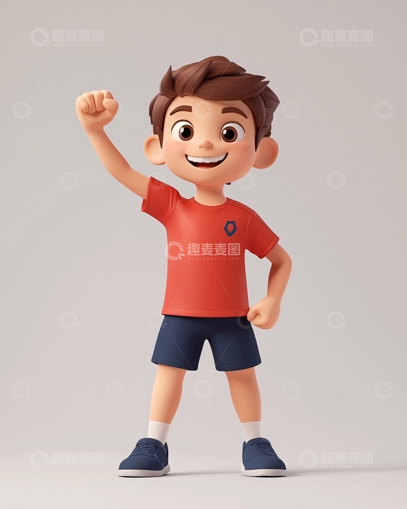 高清大图下载【趣麦麦图】卡通男孩