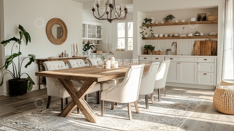 高清大图下载【趣麦麦图】现代简约乡村风餐厅
