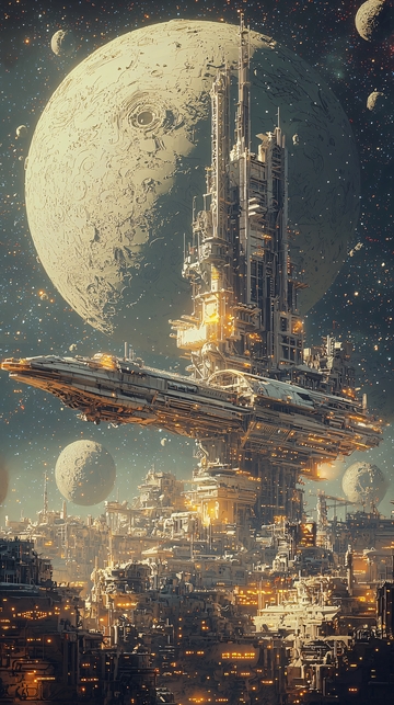 未来城市宇宙飞船科幻