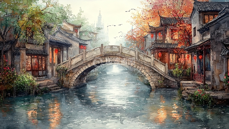 高清大图下载【趣麦麦图】水墨江南