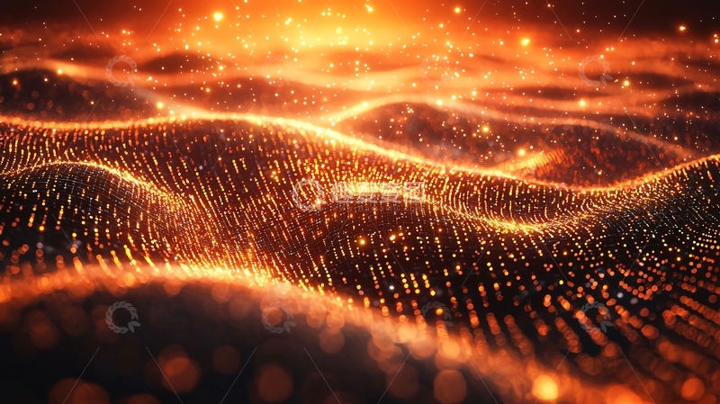 高清大图下载【趣麦麦图】光点粒子波浪