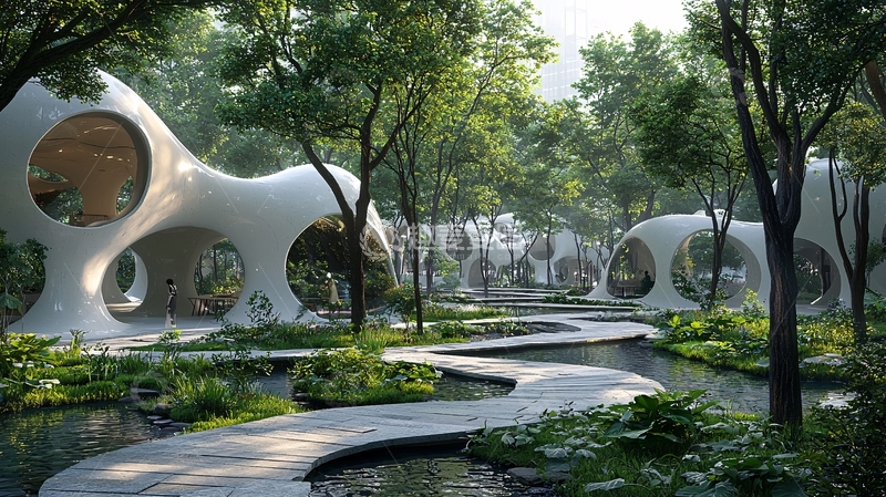 高清大图下载【趣麦麦图】未来感建筑群