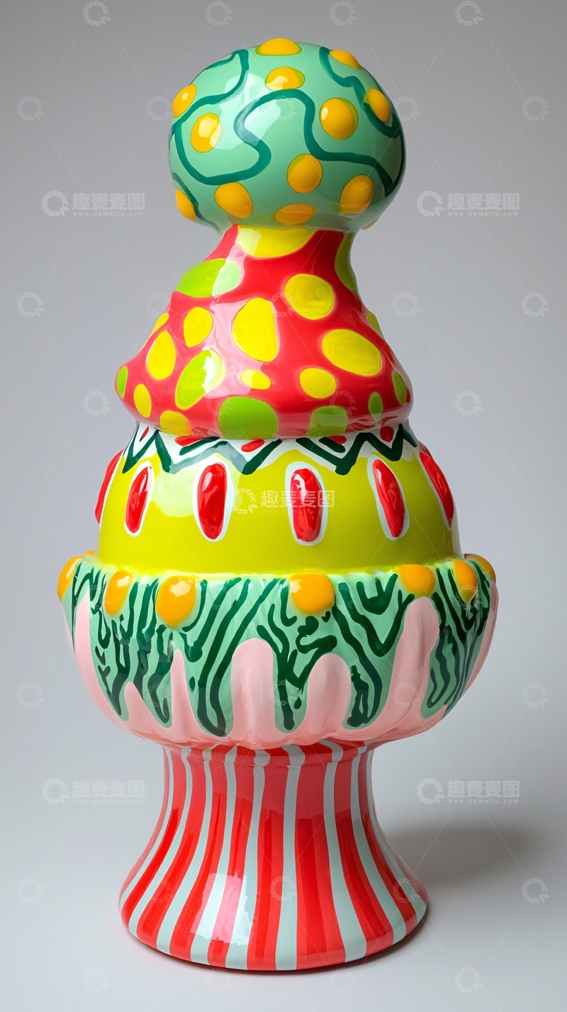 高清大图下载【趣麦麦图】彩色陶瓷圣诞树