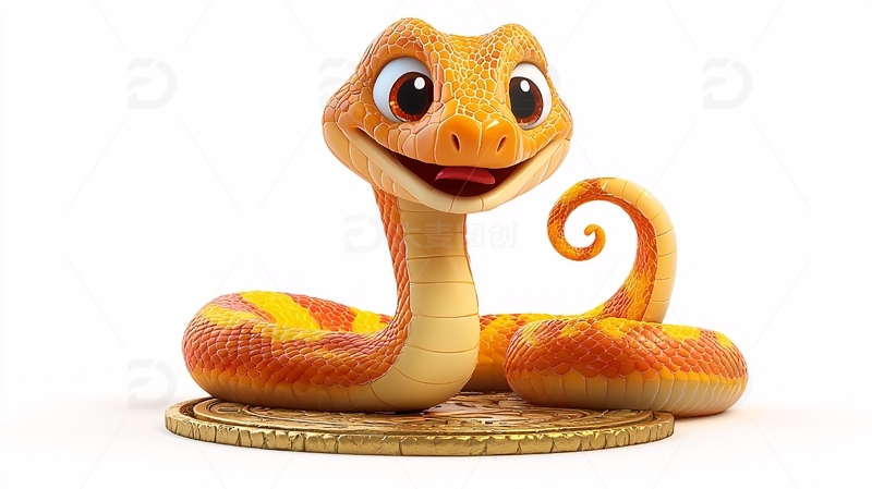 可爱的卡通蛇形象