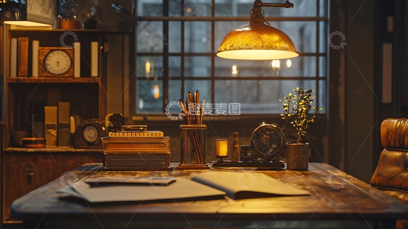 高清大图下载【趣麦麦图】复古书房