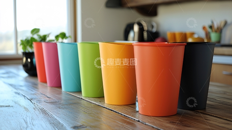高清大图下载【趣麦麦图】彩色塑料杯