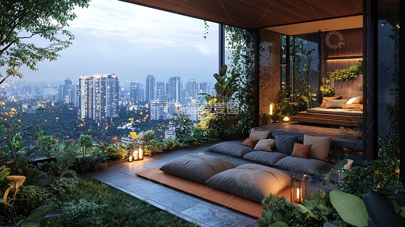 高清大图下载【趣麦麦图】落地窗景观房