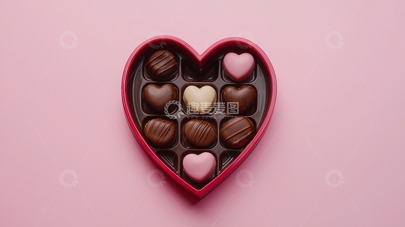 高清大图下载【趣麦麦图】爱心巧克力盒
