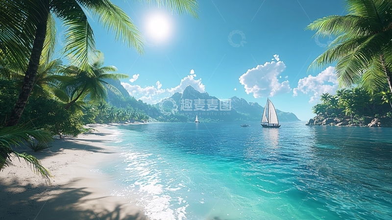 高清大图下载【趣麦麦图】热带海滩风光