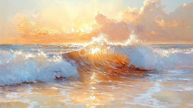 高清大图下载【趣麦麦图】阳光海浪