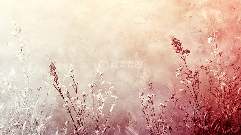 高清大图下载【趣麦麦图】温暖色调的朦胧野花