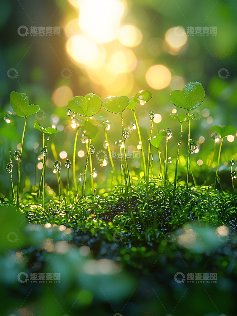 高清大图下载【趣麦麦图】阳光下的绿色植物