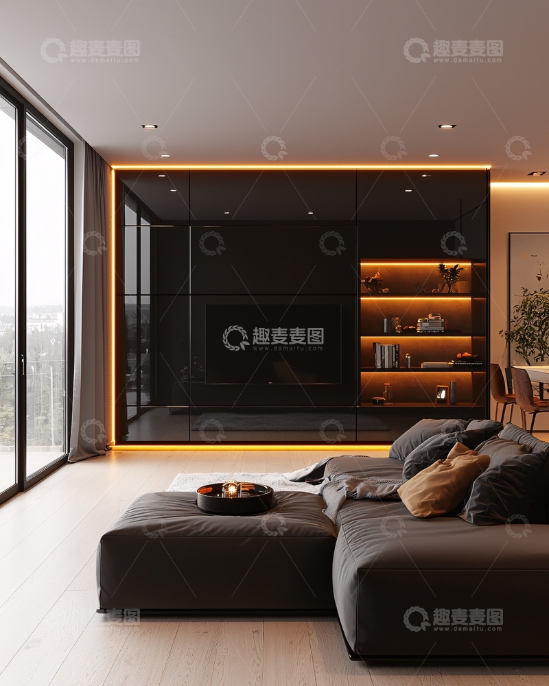 高清大图下载【趣麦麦图】现代简约客厅设计