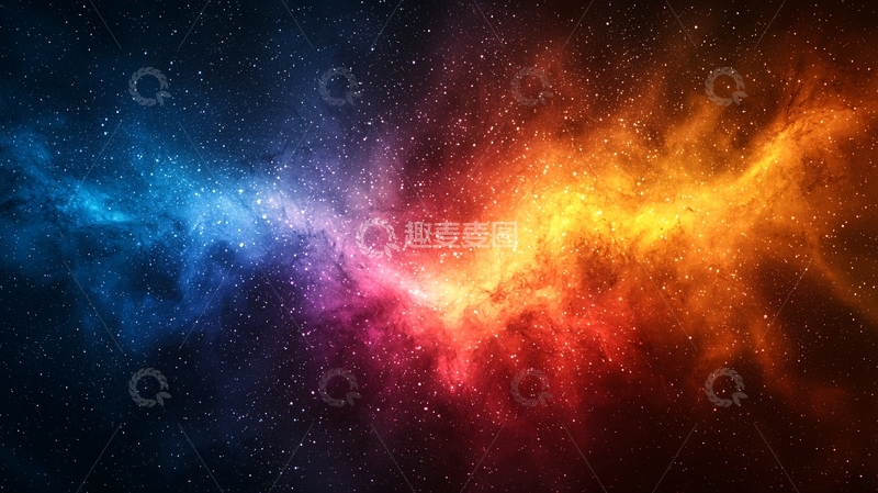 高清大图下载【趣麦麦图】色彩绚丽的星云宇宙