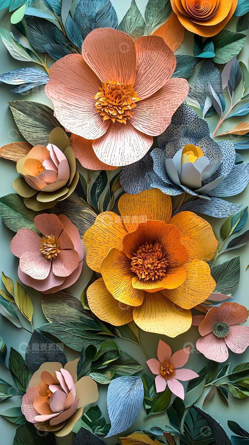 高清大图下载【趣麦麦图】纸艺花卉8