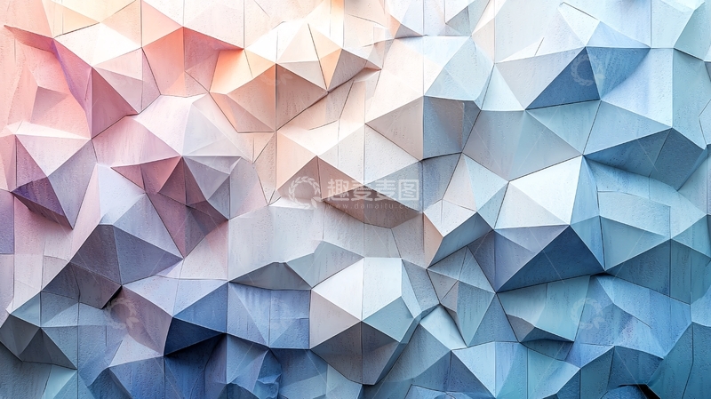 高清大图下载【趣麦麦图】低多边形彩色几何抽象背景