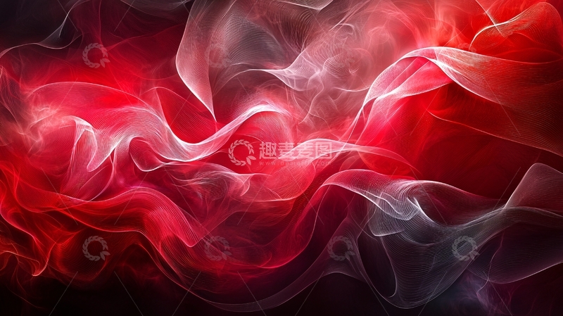高清大图下载【趣麦麦图】红色烟雾缭绕抽象背景