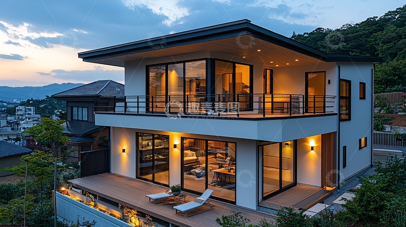 高清大图下载【趣麦麦图】现代简约别墅外观1