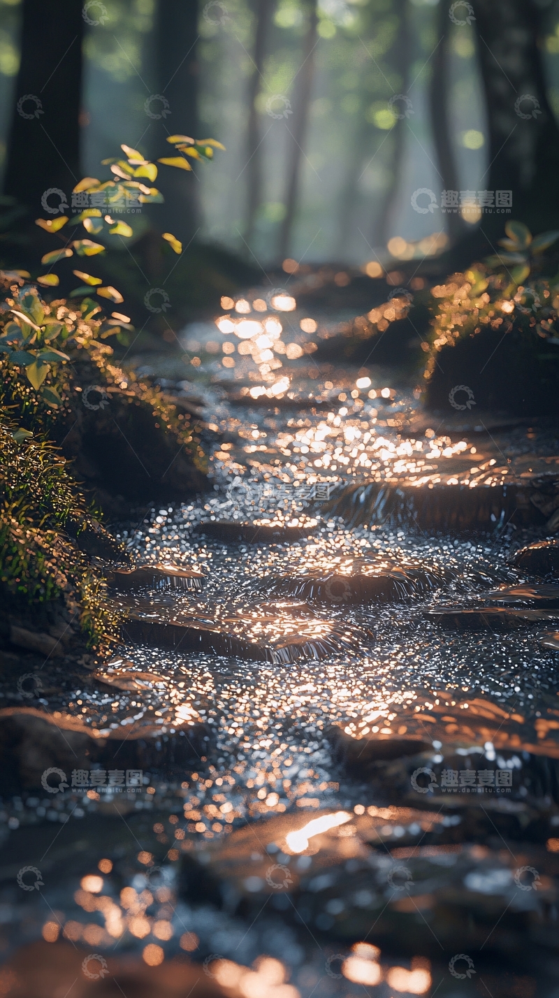 高清大图下载【趣麦麦图】森林小溪