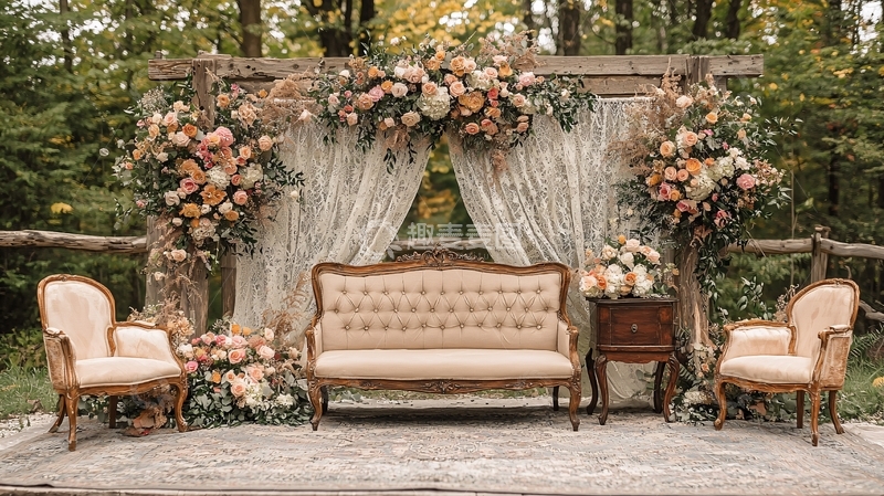 高清大图下载【趣麦麦图】婚礼花卉背景
