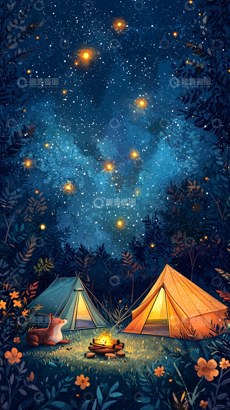 高清大图下载【趣麦麦图】星空营地