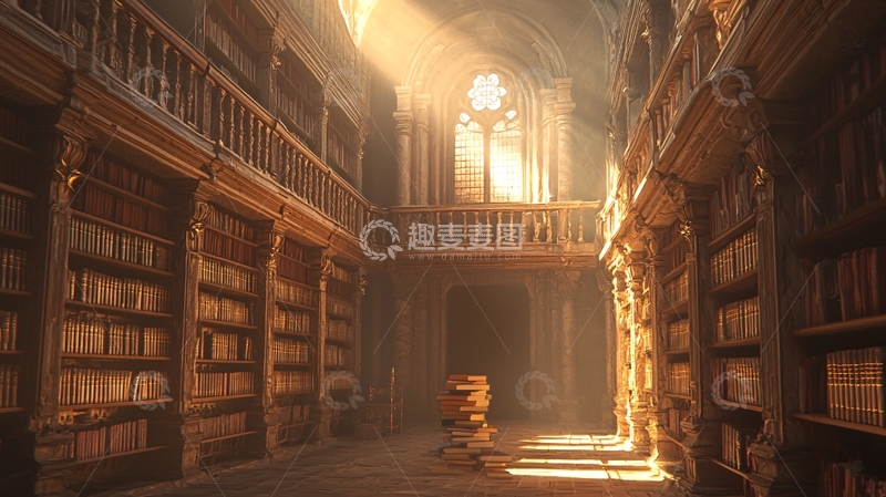 高清大图下载【趣麦麦图】古色古香的图书馆