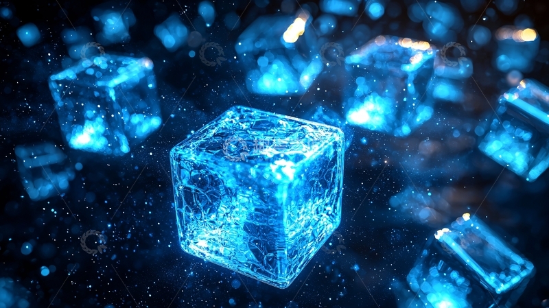 高清大图下载【趣麦麦图】蓝色冰块