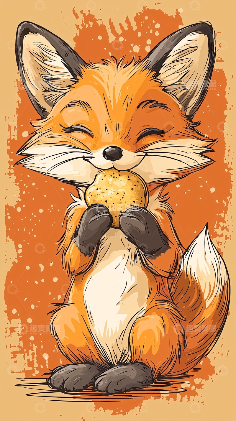 高清大图下载【趣麦麦图】卡通狐狸