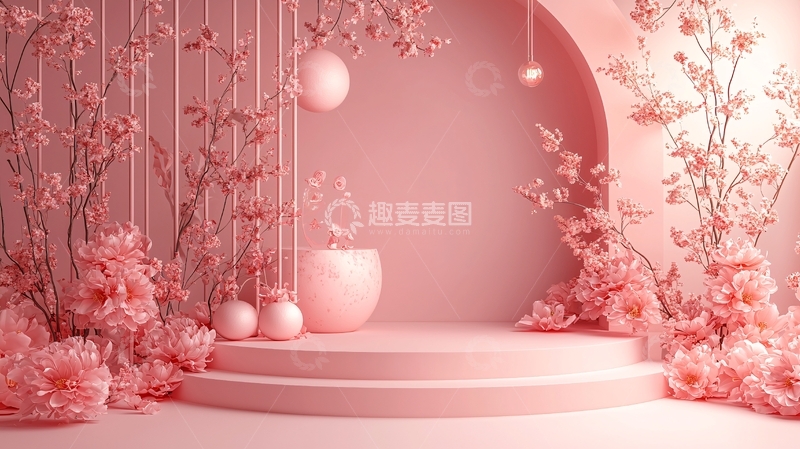 高清大图下载【趣麦麦图】粉色系梦幻场景
