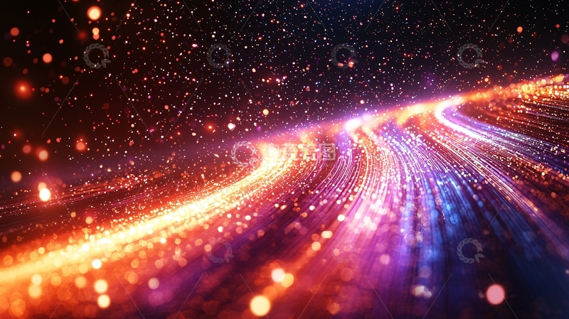 高清大图下载【趣麦麦图】光线汇聚的星河之路