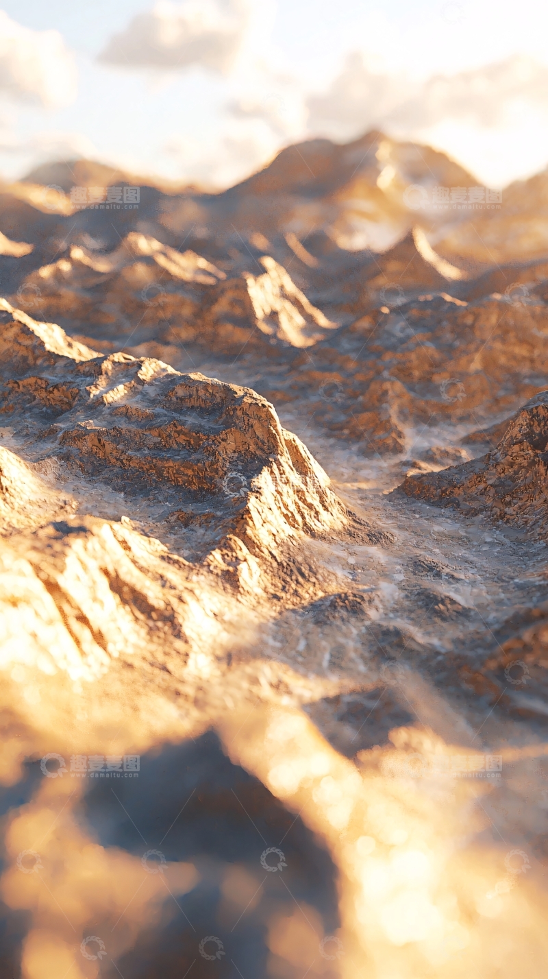 高清大图下载【趣麦麦图】山脉日落剪影