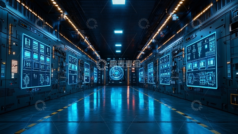 高清大图下载【趣麦麦图】未来科技感走廊