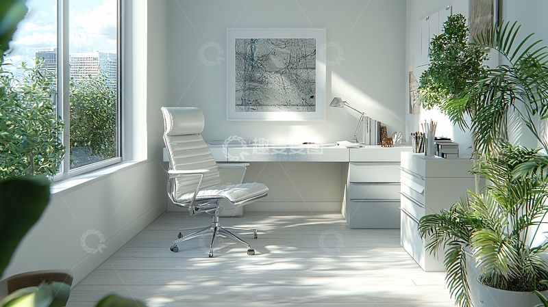 高清大图下载【趣麦麦图】明亮简约现代化办公空间