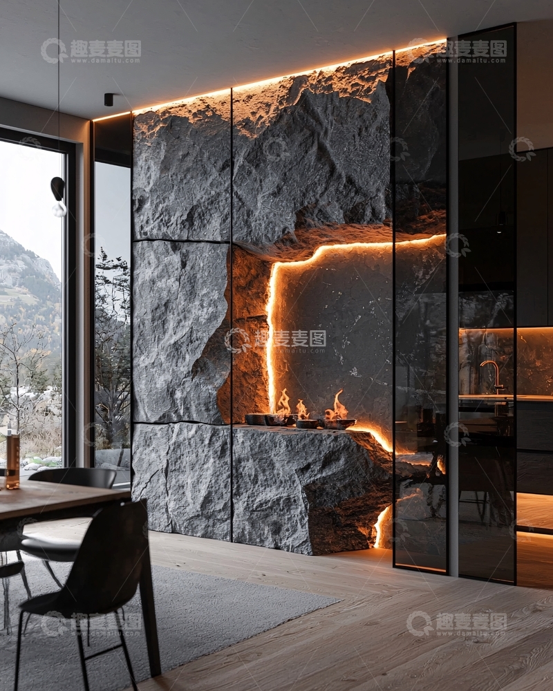 高清大图下载【趣麦麦图】现代简约石材背景墙