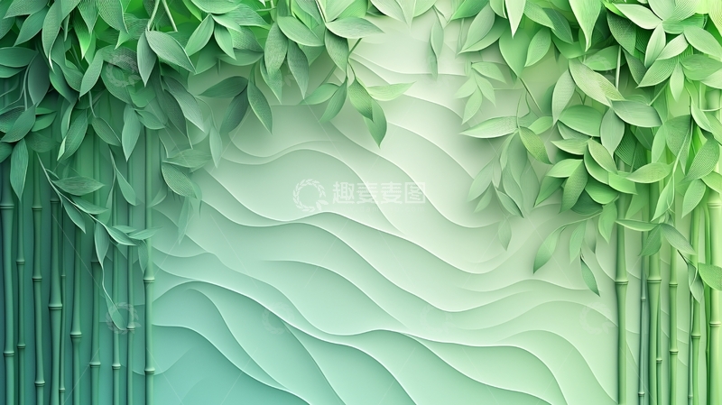 高清大图下载【趣麦麦图】绿竹背景