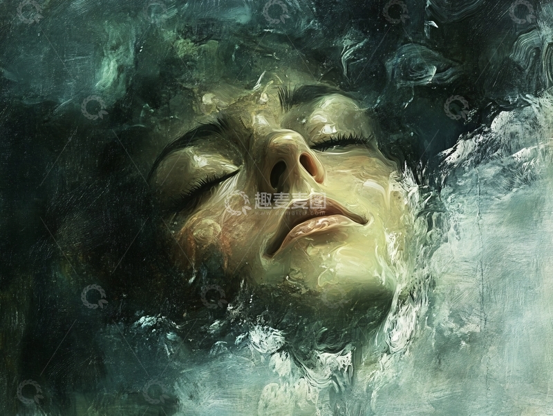 高清大图下载【趣麦麦图】水中女子