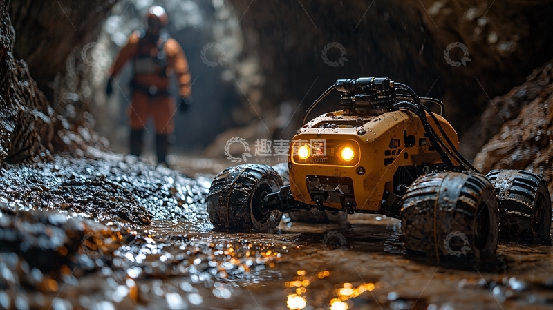 高清大图下载【趣麦麦图】探洞机器人