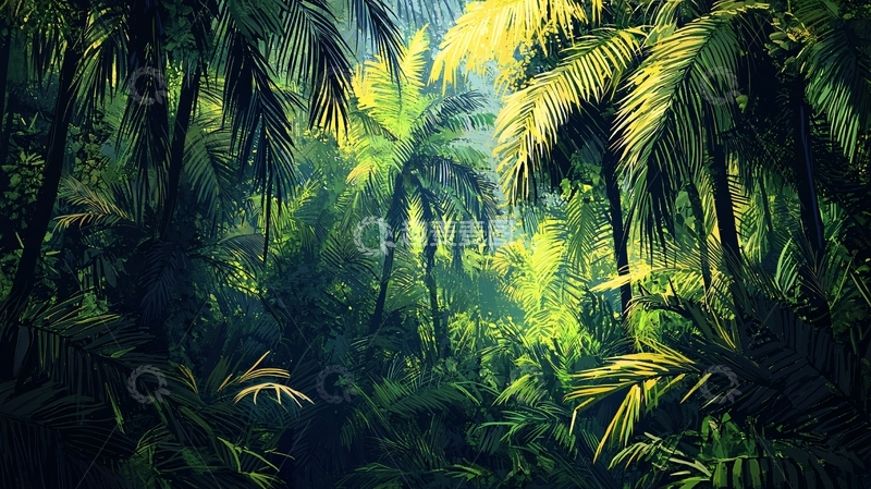 高清大图下载【趣麦麦图】热带雨林深处