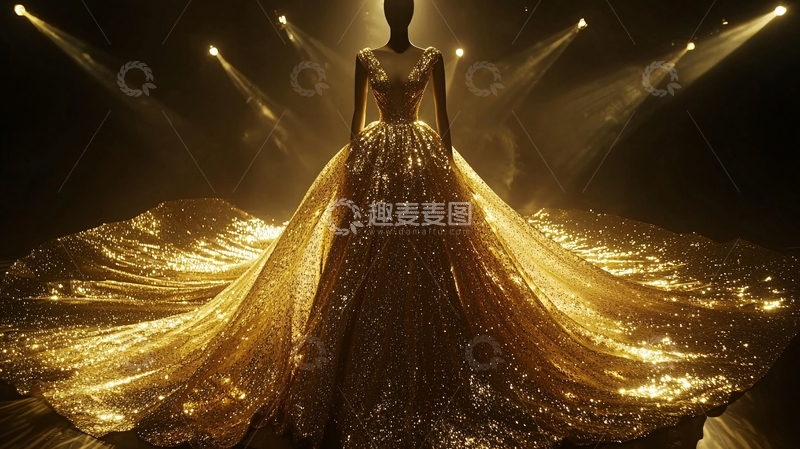 高清大图下载【趣麦麦图】金光闪闪的奢华礼服