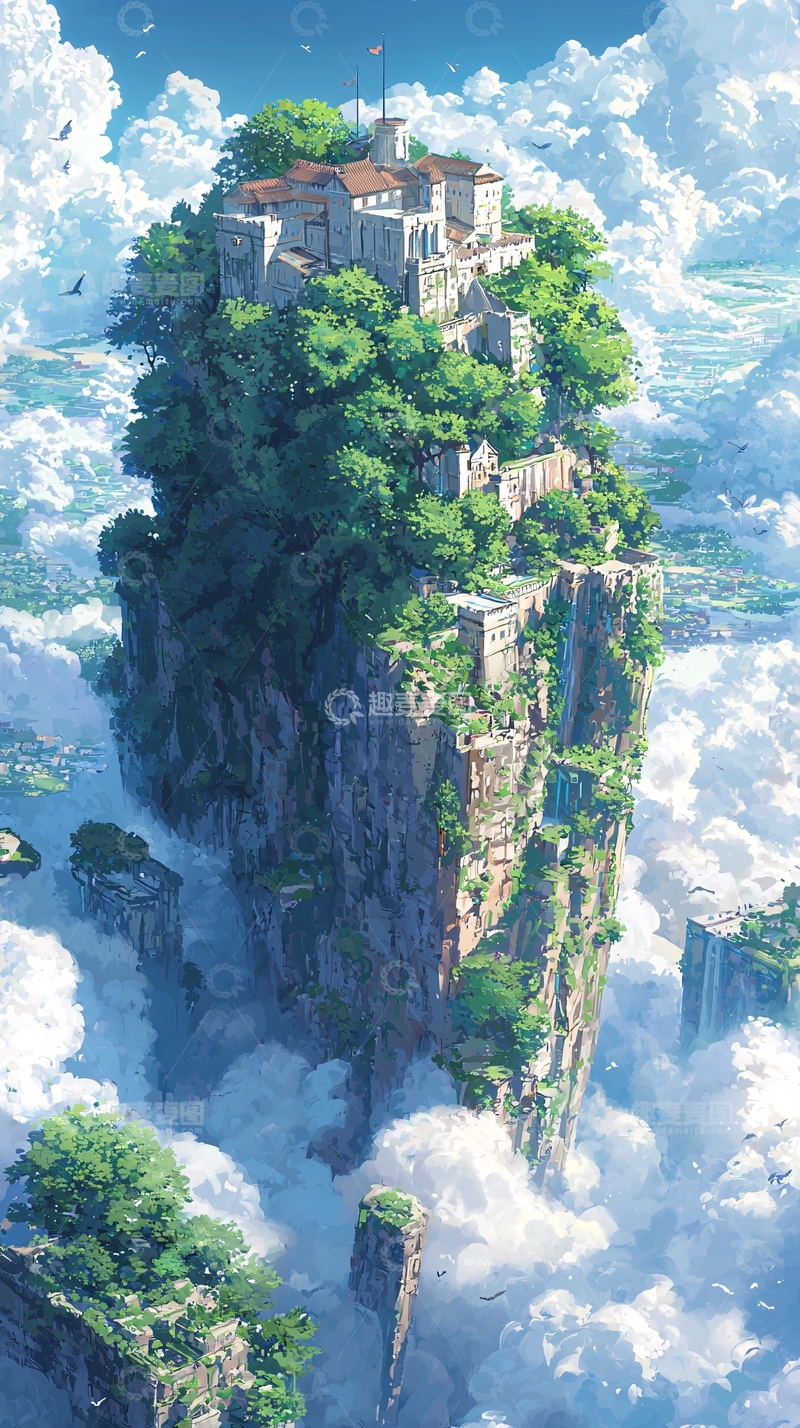 高清大图下载【趣麦麦图】云中之城