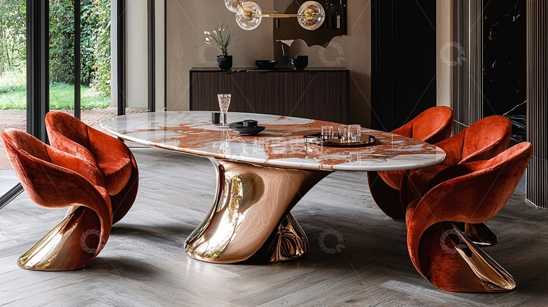 高清大图下载【趣麦麦图】奢华大理石餐桌