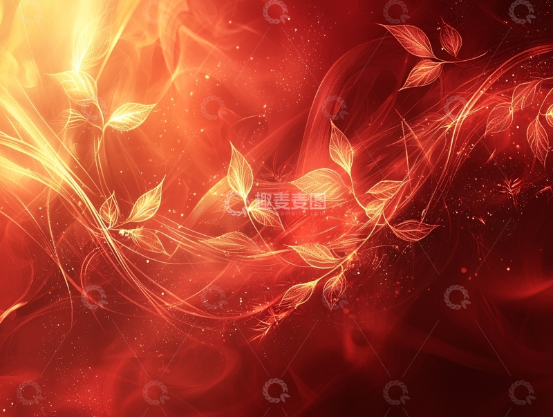 高清大图下载【趣麦麦图】火焰叶子