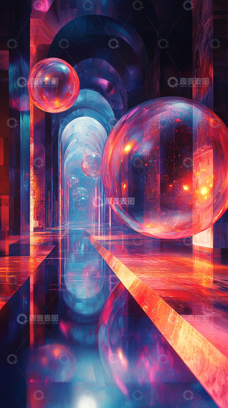 高清大图下载【趣麦麦图】未来感通道