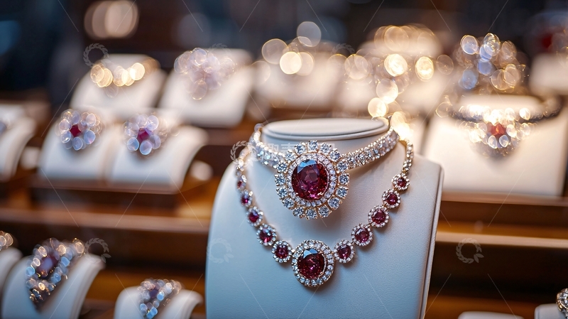 高清大图下载【趣麦麦图】红宝石项链