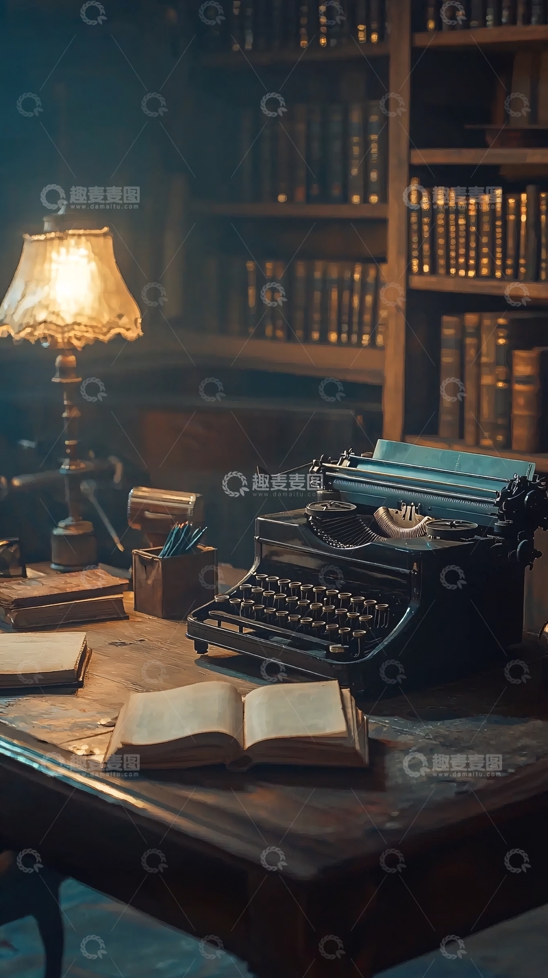 高清大图下载【趣麦麦图】老式书房