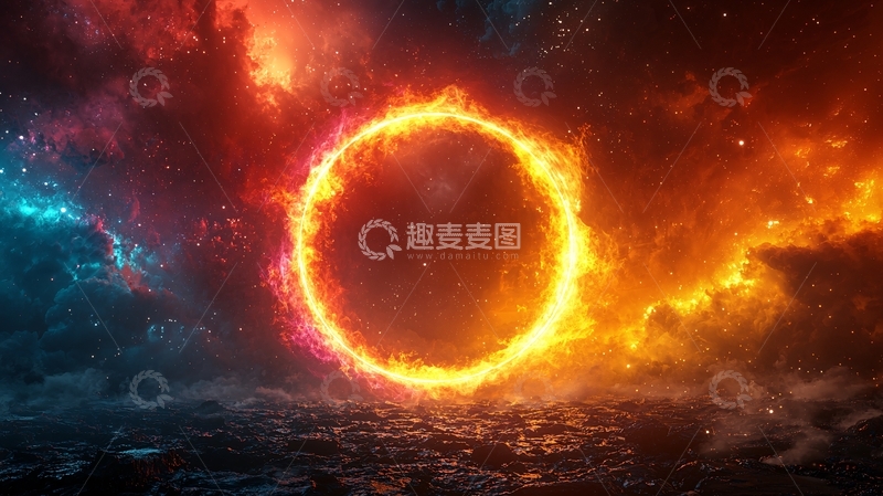 高清大图下载【趣麦麦图】火焰环