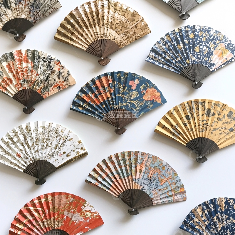 高清大图下载【趣麦麦图】古典柄团扇