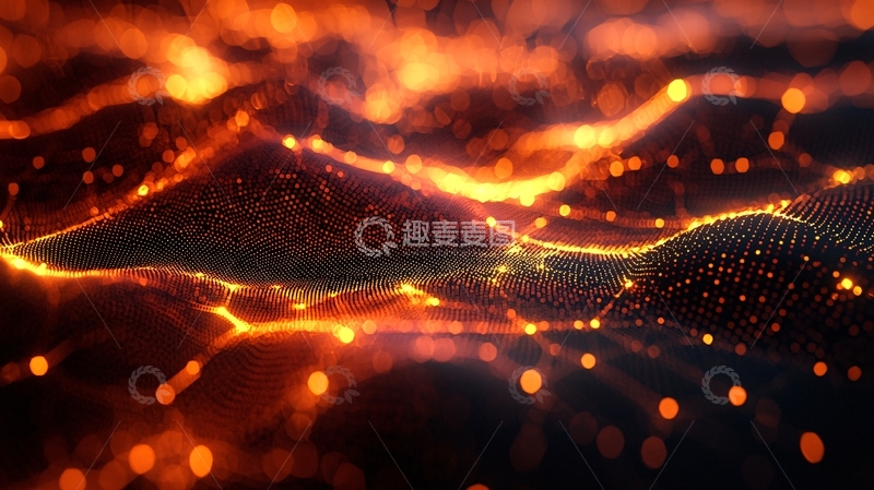 高清大图下载【趣麦麦图】火热熔岩能量粒子流