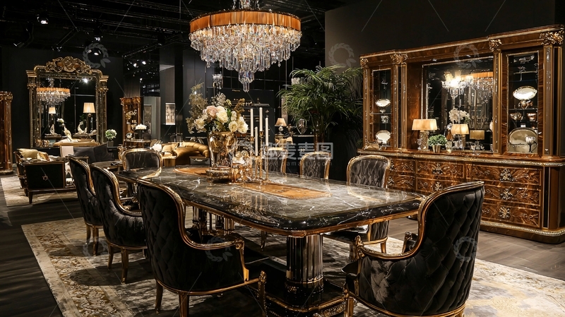 高清大图下载【趣麦麦图】奢华欧式古典风格餐厅